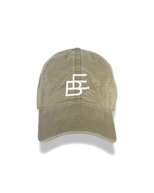 Stacked Icon BE. Hat in Khaki